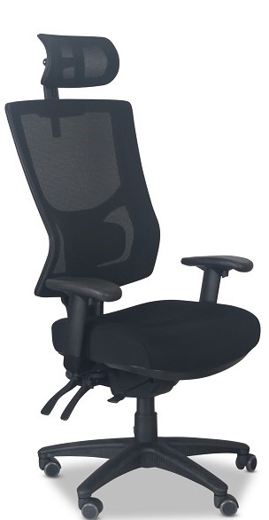 Madrid High Back with Armrests and Mesh Headrest Boardroom Chair