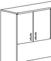 Stella White Clearance - Hutch Door Sets 900W