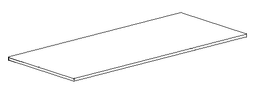 WHITE Melamine STRAIGHT Desk Tops - Without Cable Access