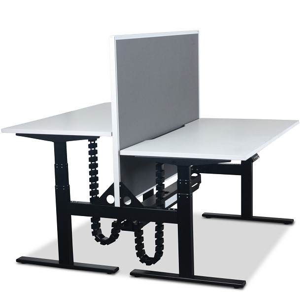 Vertilift Back to Back Electric Height Adjustable Desk Frame in Black